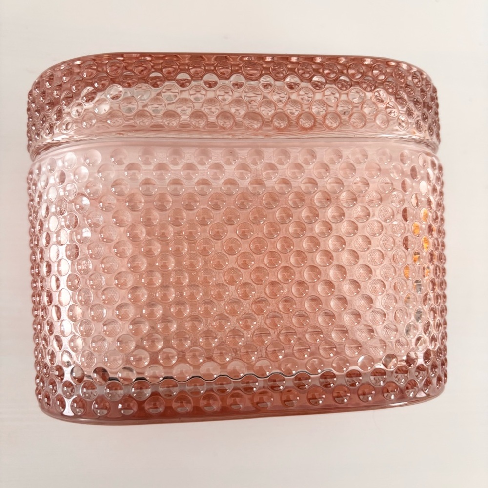 TARGET Hobnail Glass Pink Trinket Box NWT - Picture 8 of 8